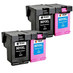 Cartucho de tinta para impresora HP 901 XL, recambio de tinta Compatible con HP Officejet J4530, J4540, J4550, J4580, J4585, J4624, J4640, J4660, J4680, J4680c, 901XL