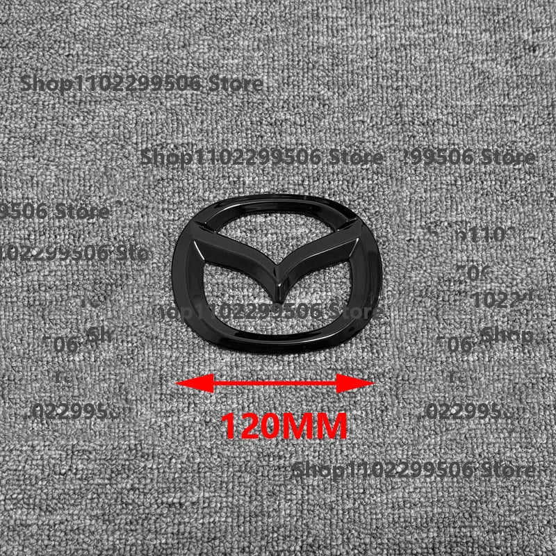 Car Front Grille Badge Trunk Emblem For 2014 15 16 17 18 19 Mazda 6 black Carbon steering wheel Rear Body Decal Accessories