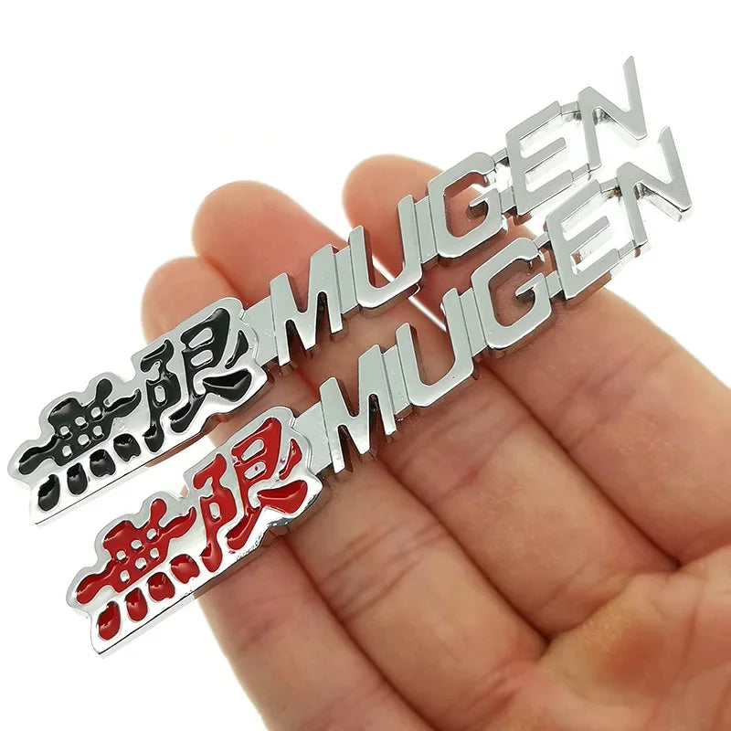1 pcs 3D Chrome Metal Mugen Emblem Logo Rear Badge Car Trunk Sticker Car Styling for Honda Civic Accord CRV Fit