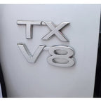 For Toyota Land Cruiser 200 Prado 120 150 Car Logo Displacement V8/TX/TXL/5.7/V6/Black Letter Sticker Car Decoration Accessories