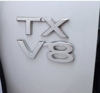 For Toyota Land Cruiser 200 Prado 120 150 Car Logo Displacement V8/TX/TXL/5.7/V6/Black Letter Sticker Car Decoration Accessories
