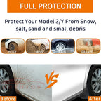 Protect Paint Mud Flap for Tesla Model 3 Y Accessories 2025 2026 Mud Flaps Tire Splash Guard All Weather Car Mudflap Accessories