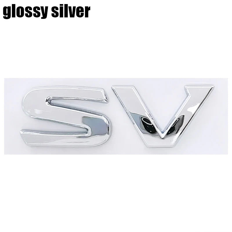 1pcs 3D SV SR ABS Car Rear Letter logo sticker Rear Bumper tail door trunk sticker car rear Emblem sticker styling Accessories