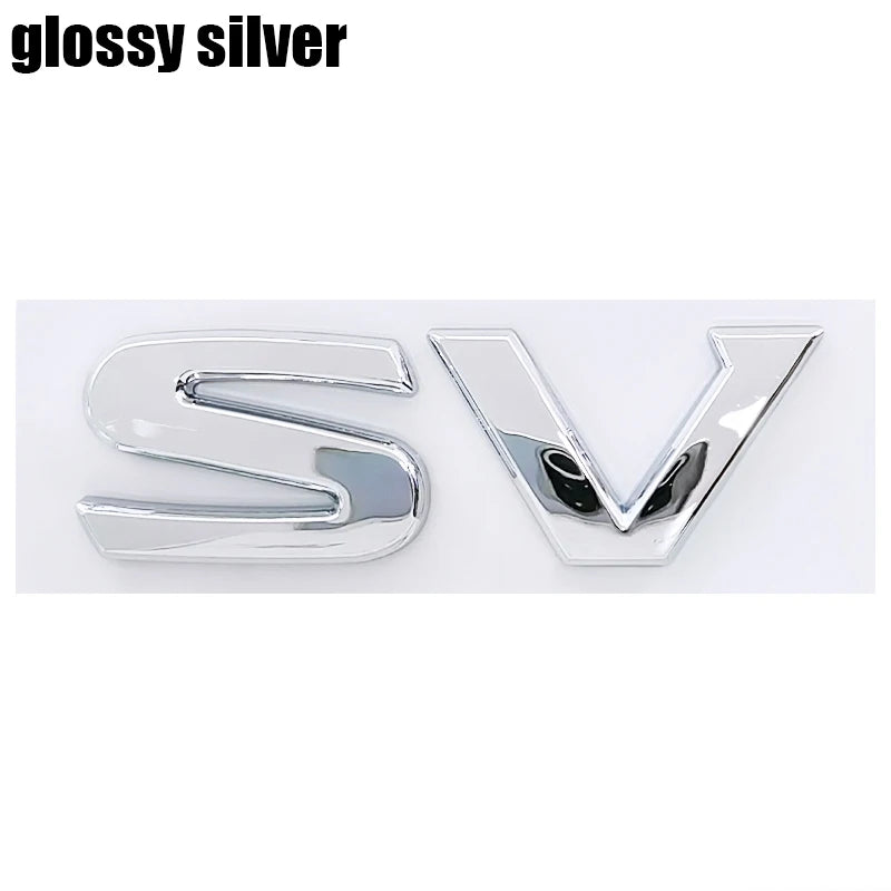 1pcs 3D SV SR ABS Car Rear Letter logo sticker Rear Bumper tail door trunk sticker car rear Emblem sticker styling Accessories