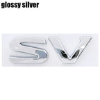 1pcs 3D SV SR ABS Car Rear Letter logo sticker Rear Bumper tail door trunk sticker car rear Emblem sticker styling Accessories