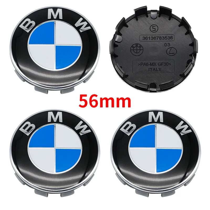 4Pcs 56mm 68mm Carbon Fiber Wheel Center Hub Caps 50th Anniversary Emblem for BMW M Power X5 E46 E90 F10 F30 G20
