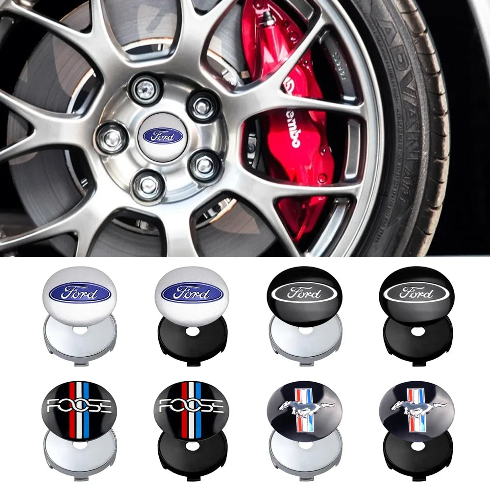 Ford Mustang ST Foose Accessorie 56MM Emblem Car Wheel Center Cap Sticker Decoration for Edge Fusion Shelby Explorer F150 Focus