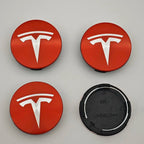 4Pcs 56mm ABS Tesla Wheel Center Hub Cap Emblem Logo Car Rims Cover Hubcap For Tesla Model 3 Y X S Original Badge Accessories