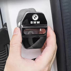 4Pcs Zinc Alloy  Car Door Lock Buckle Protection Cover Anti-Collision Shock Absorbing Cushion Stickers For BMW G80 G06 G07 G42 G
