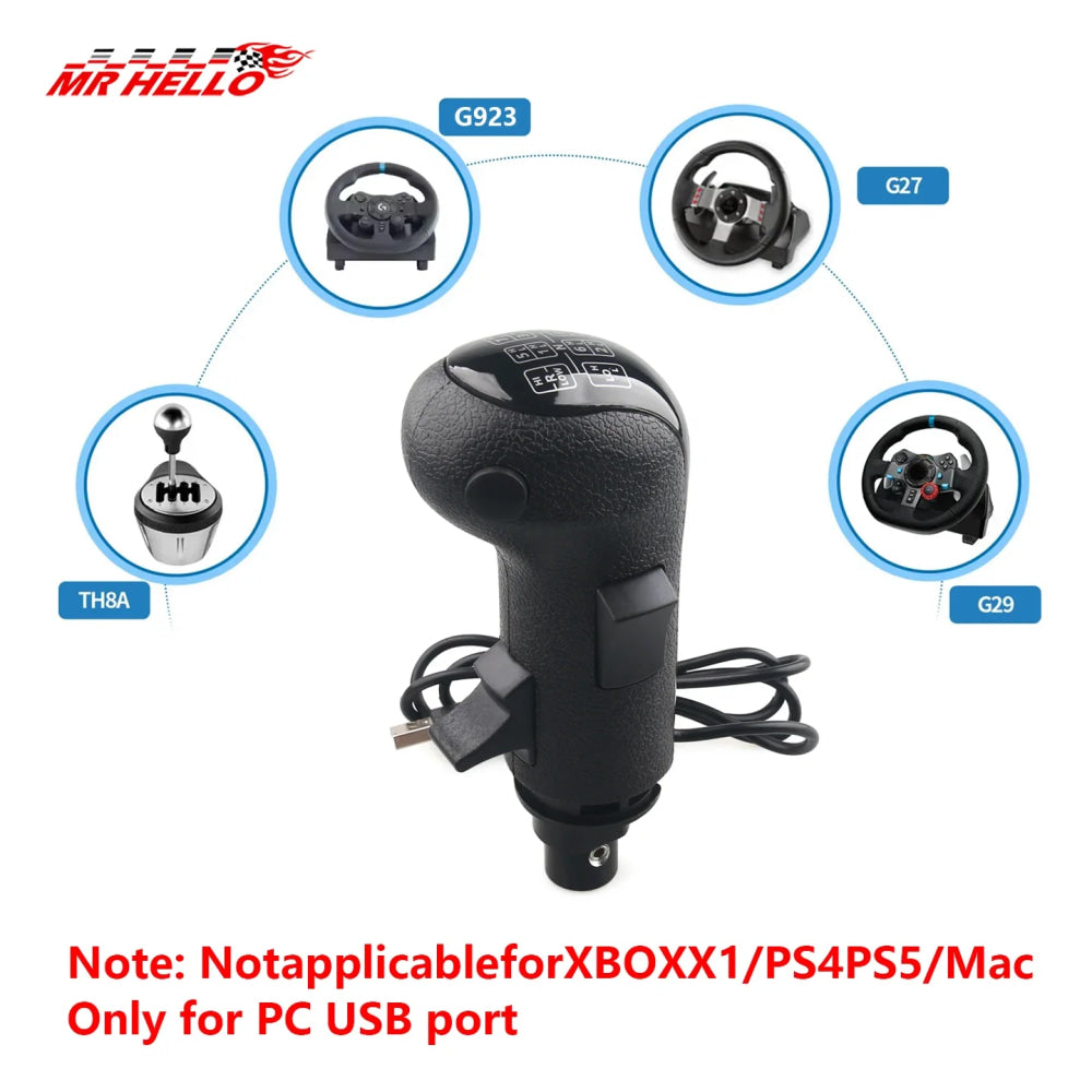 Truck Simulator PC USB Gearshift Knob For Logitech G29 G27 G25 G923 Thrustmaster TH8A High Low Gear Shifter Knob For ATS ETS2