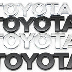 3D ABS Glossy Black Silver Letters Trunk Emblem Stickers Car Accessories Modified For Toyota camry chr corolla rav4 Car Sticker