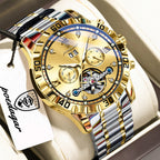 POEDAGAR Luxury Men Wristwatch Hollow Tourbillon Luminous Date Week Man Clock Automatic Mechanical Stainless Steel Men's Watches