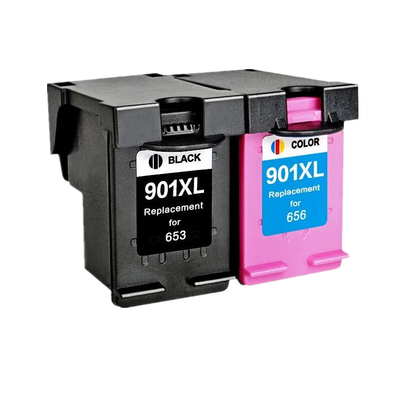 Cartucho de tinta para impresora HP 901 XL, recambio de tinta Compatible con HP Officejet J4530, J4540, J4550, J4580, J4585, J4624, J4640, J4660, J4680, J4680c, 901XL
