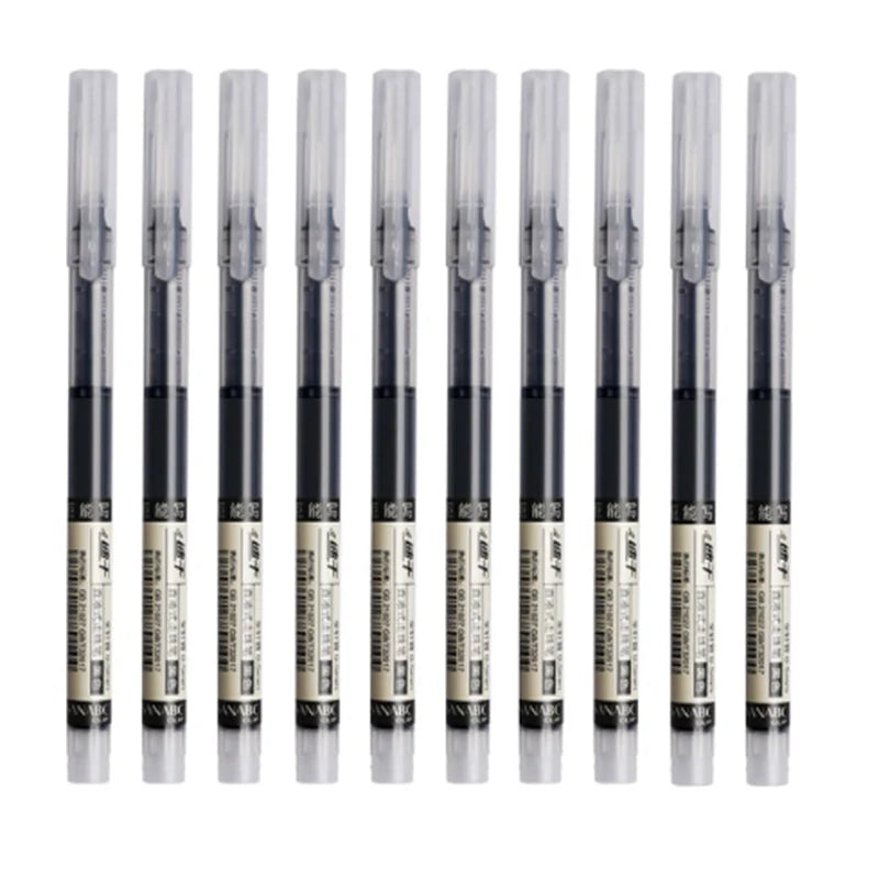 Bolígrafo líquido recto de secado rápido, bolígrafo de Gel de firma de 0,5mm, tinta negra y azul, 24 piezas, para escuela y oficina