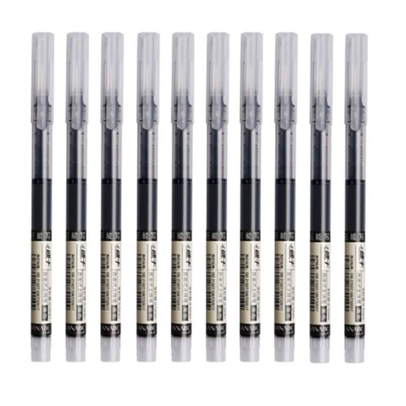 Bolígrafo líquido recto de secado rápido, bolígrafo de Gel de firma de 0,5mm, tinta negra y azul, 24 piezas, para escuela y oficina
