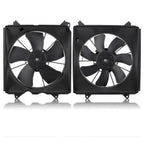 2Pcs AC Condenser Radiator Cooling Motor Fan Black For 2013-2017 Honda Accord Touring