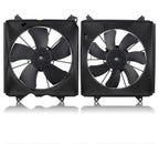 2Pcs AC Condenser Radiator Cooling Motor Fan Black For 2013-2017 Honda Accord Touring