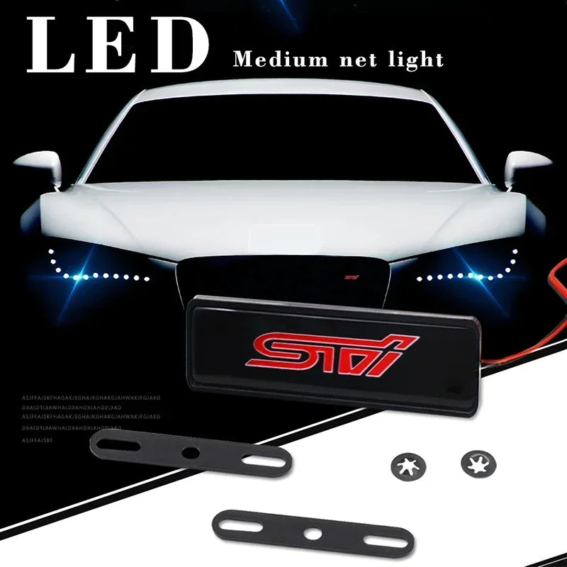 LED Car Front Grille Emblem Badge Light Decoration for Subaru STI XV WRC WRX BRZ FORESTER IMPREZA LEGACY OUTBACK Crosstrek