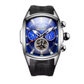 Reef Tiger 316L Stainless Steel Wine Barrel Automatic Watch Fashion Mulitfunction Tourbillon Mechanical Watches for Men RGA3069