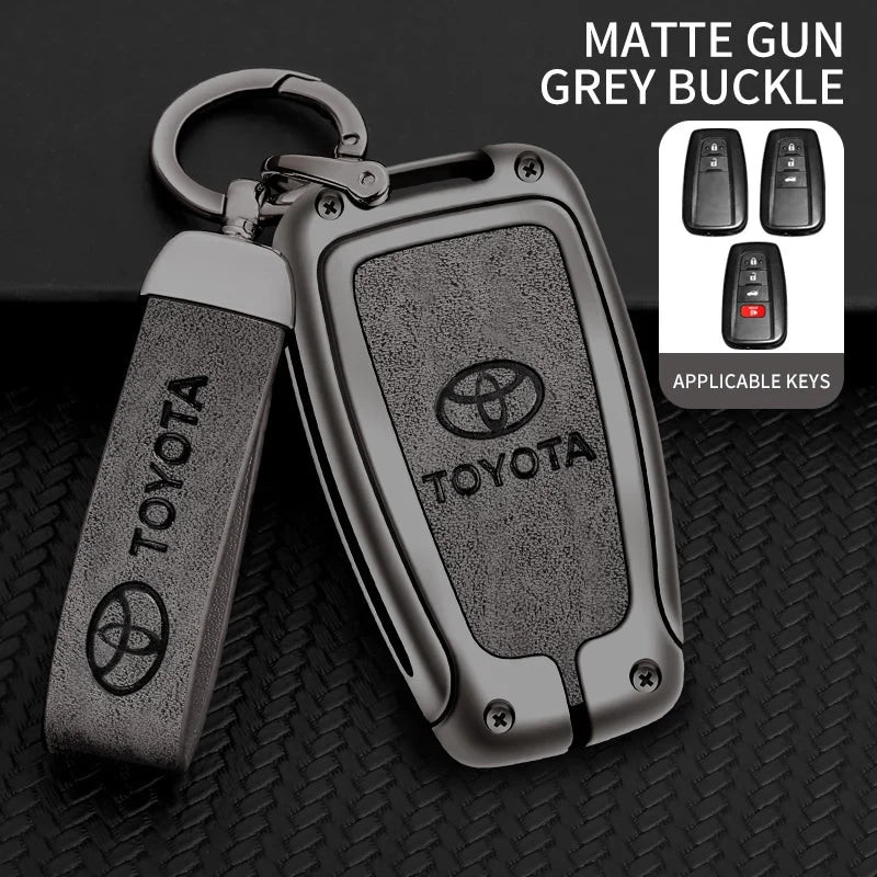 Car Key Case Bag Cover Shell For Toyota CHR Prado 2017 2018 Prius Camry Corolla RAV4 2017 2018 2019 2020 Protector Accessories