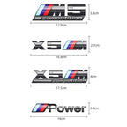 3D ABS Chrome Emblem Letters logo Car Trunk Badge Sticke for BMW M power Thunder Edition competition M1 M2 M3 M5 M7 X3M X5M X7M