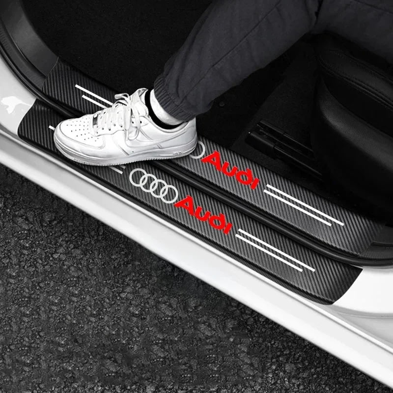 Car Door Trunk Sill Protective Strip Threshold Anti Scratch Sticker for Audi sline A4 B7 B8 B9 A3 8P 8V 8L A5 A6 Q3 Accessories