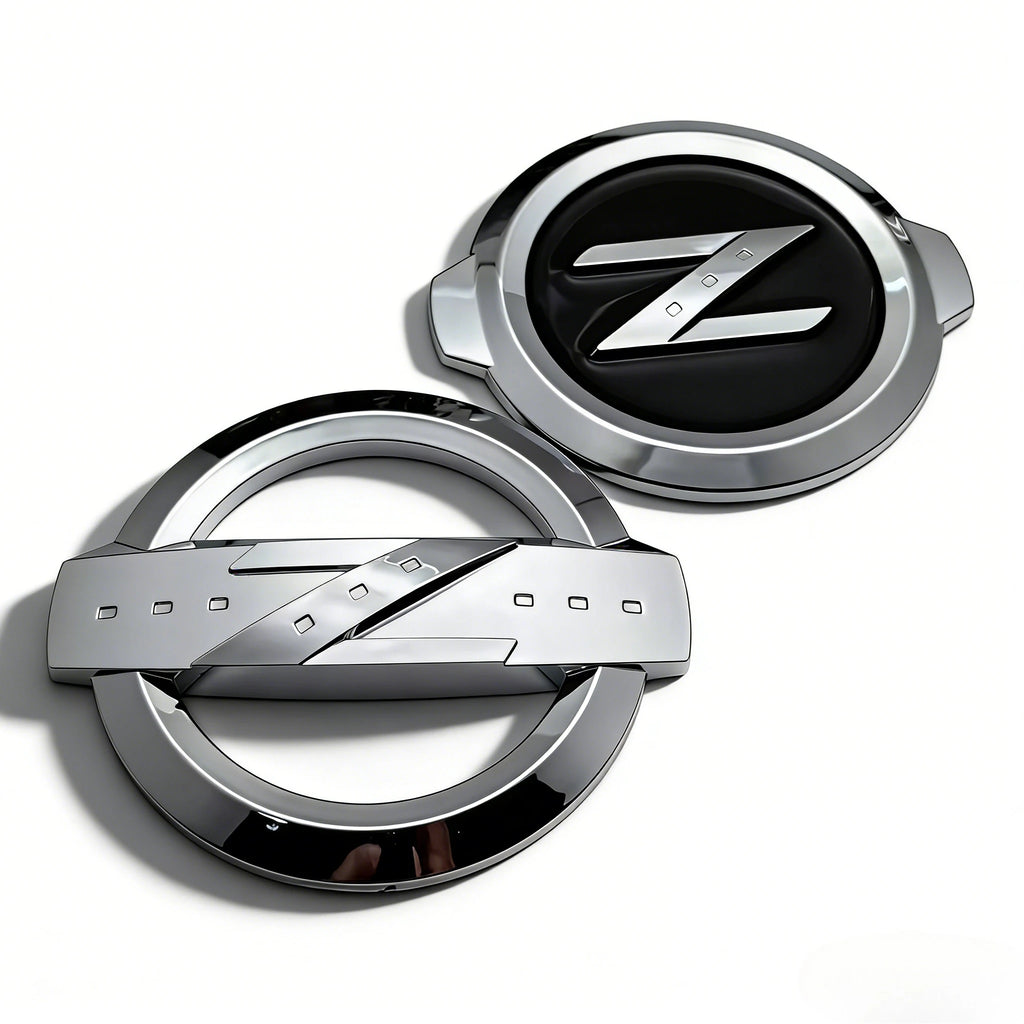 1pcs ABS Z Logo Car Stickers Accessories for 350Z 370Z Fairlady Z33 Car Rear Trunk Badge Front Grille Hood Bonnet Emblem Replace