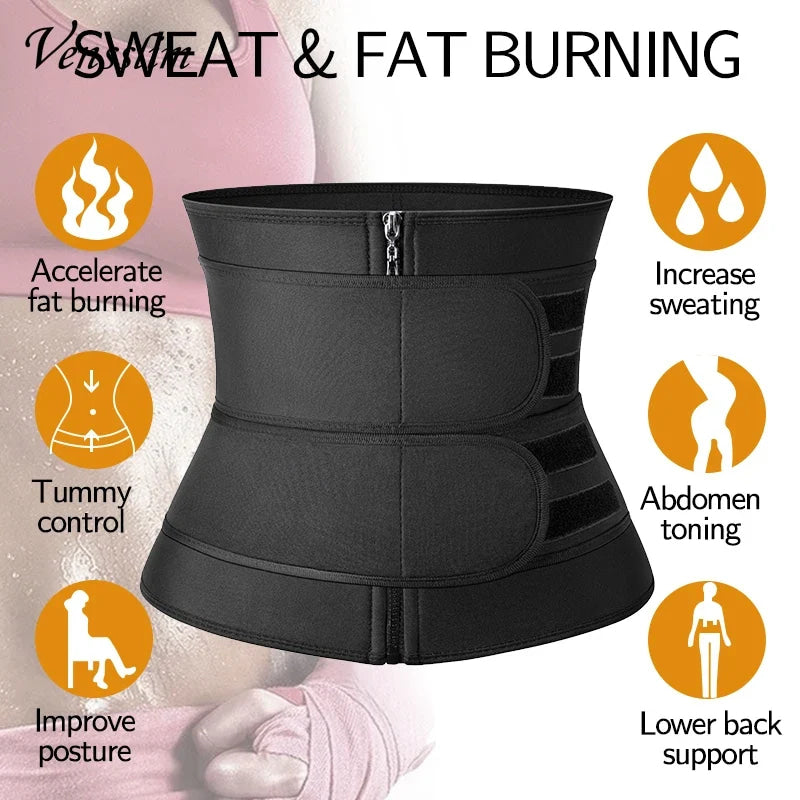 Vensslim Waist Trainer Abdominal Tightening Corset Women Body Shaping Slimming Corset Fat Burner Belly Trimmer Belt Weight Loss