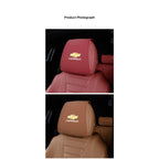 2Pcs Quality Leather Car Seat Headrest Covering Accessories For Chevrolet Corvette Montana TrailBlazer Silverado Traverse Camaro
