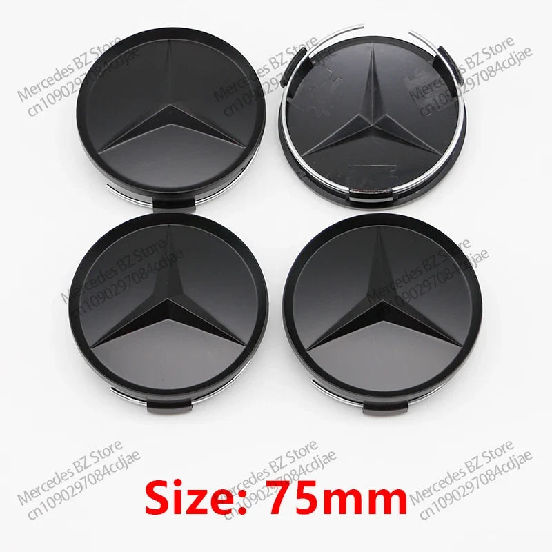 4pcs 56mm 75mm Car Wheel Center Hub Caps Cover Auto Accessories Mercedes Benz Amg C180 C200 C260 W108 W124 W126 W140 W168 W176