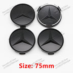 4pcs 56mm 75mm Car Wheel Center Hub Caps Cover Auto Accessories Mercedes Benz Amg C180 C200 C260 W108 W124 W126 W140 W168 W176