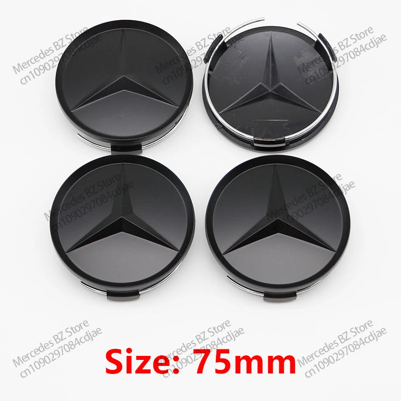 4pcs 56mm 75mm Car Wheel Center Hub Caps Cover Auto Accessories Mercedes Benz Amg C180 C200 C260 W108 W124 W126 W140 W168 W176