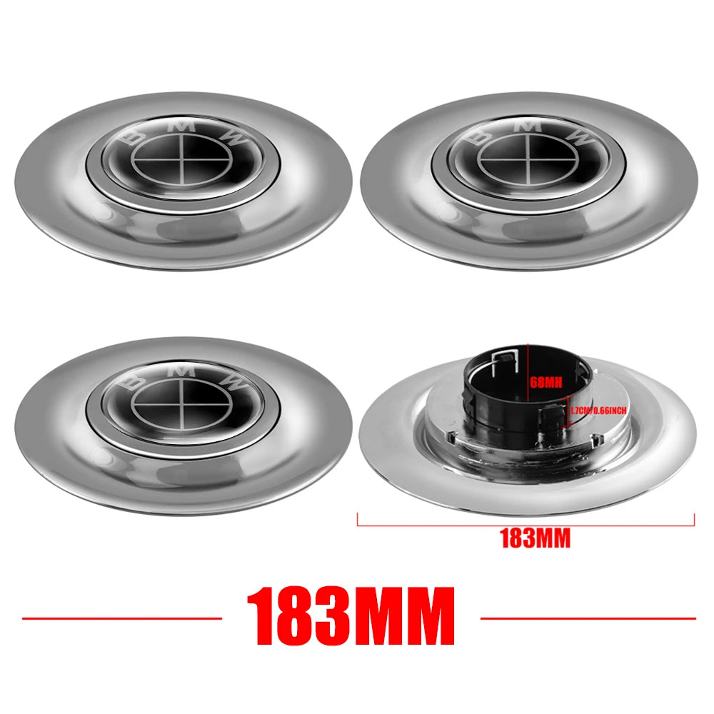 4Pcs 183mm Floating Car Wheel Center Caps Rims Hub Cover For BMW 50TH M Performance M3 M5 M6 F01 F20 F10 F13 F15 F16 F30 F34 F32