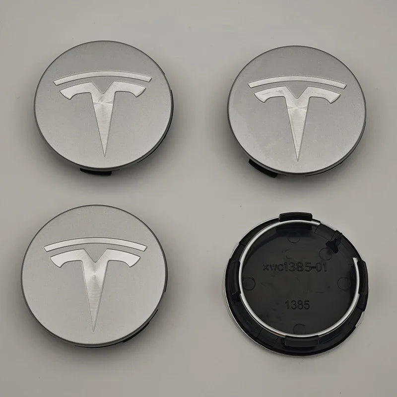 4Pcs 56mm ABS Tesla Wheel Center Hub Cap Emblem Logo Car Rims Cover Hubcap For Tesla Model 3 Y X S Original Badge Accessories