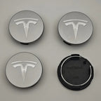 4Pcs 56mm ABS Tesla Wheel Center Hub Cap Emblem Logo Car Rims Cover Hubcap For Tesla Model 3 Y X S Original Badge Accessories