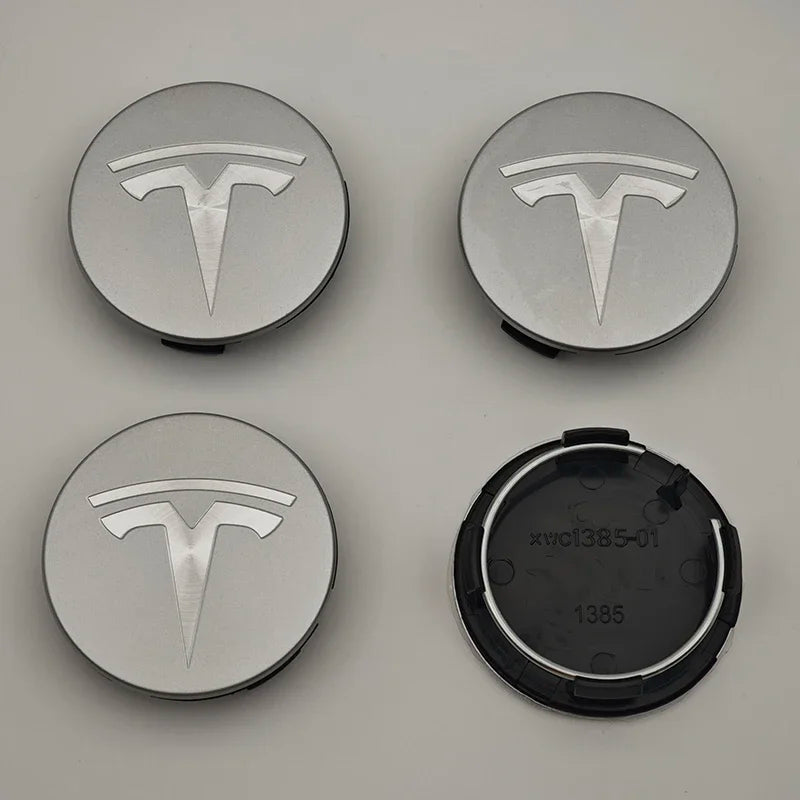 4Pcs 56mm ABS Tesla Wheel Center Hub Cap Emblem Logo Car Rims Cover Hubcap For Tesla Model 3 Y X S Original Badge Accessories