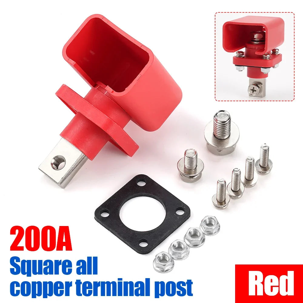 200A All-Copper Lithium Battery Terminal Connector Energy Storage Terminal Battery Connector Adapter Inverter Plug