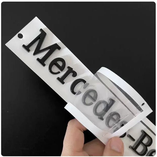 1pcs 3D ABS Car Badge Rear Trunk Body Sticker Emblem Decoration For Mercedes Benz AMG W108 W124 W126 W140 W205 W201