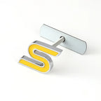 3D Metal S Logo Front Grille Emblem Badge Car Rear Trunk Stickers For Ford Focus Fiesta Escape Ecosport Kuga Mondeo Accessories