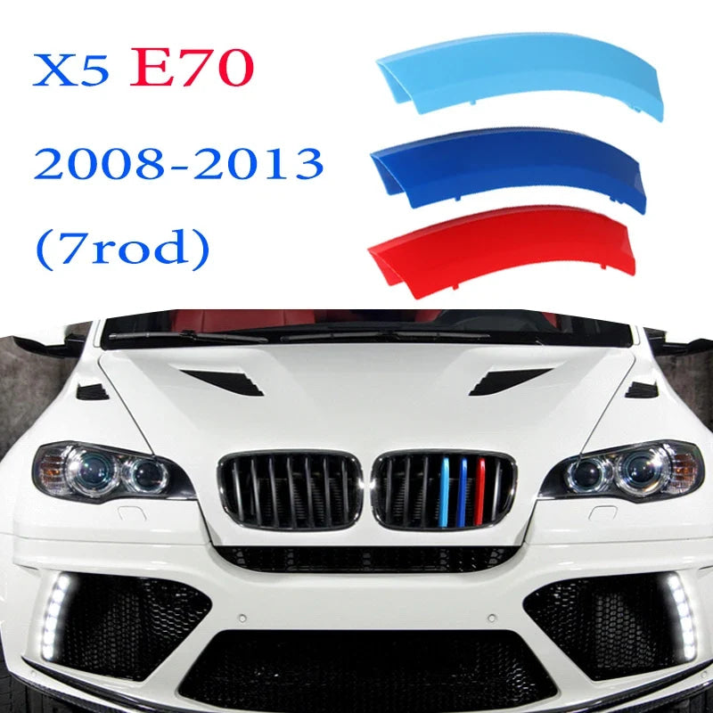 ABS Car Grille Trim Strip For BMW X1 X2 X3 X4 X5 X6 X7 E84 F48 F49 F39 E83 F25 G01 F26 G02 E70 F15 E53 G05 E71 E72 F16 G06 G07