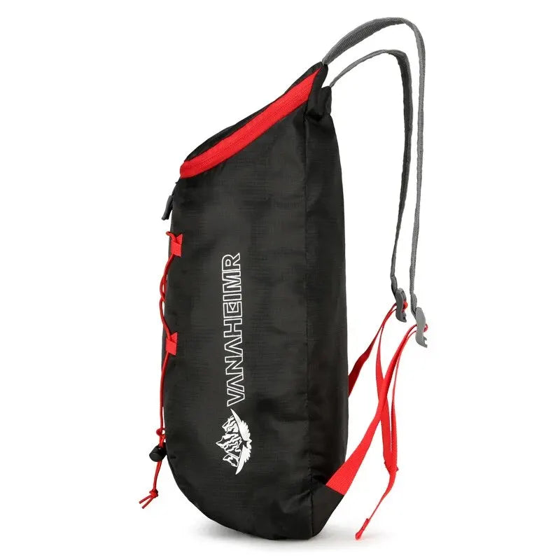 Mochila plegable multifuncional para exteriores, bolsa deportiva de tela de nailon impermeable y ligera de alta densidad para acampar, senderismo y viajes