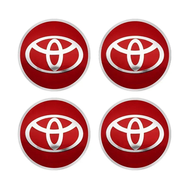4pcs 56mm Car Styling Wheel Center Hub Caps Stickers Badge Emblem Decoration Decal For Toyota Corolla Auris Yaris CHR Rav4 Hilux