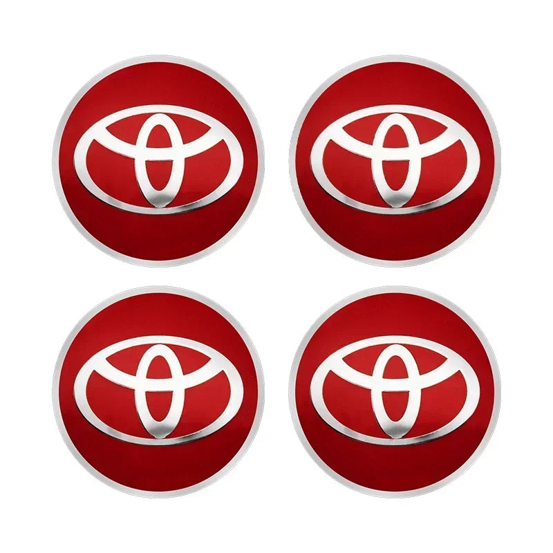 4pcs 56mm Car Styling Wheel Center Hub Caps Stickers Badge Emblem Decoration Decal For Toyota Corolla Auris Yaris CHR Rav4 Hilux