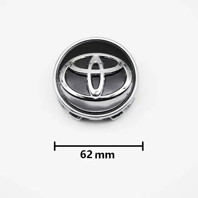 4pcs 57mm+62mm Car Tyre Wheel Center Hub Cap Badge For Toyota C-hr Prado Rav4 Yaris Hilux Prius Avensis Corolla Camry crown
