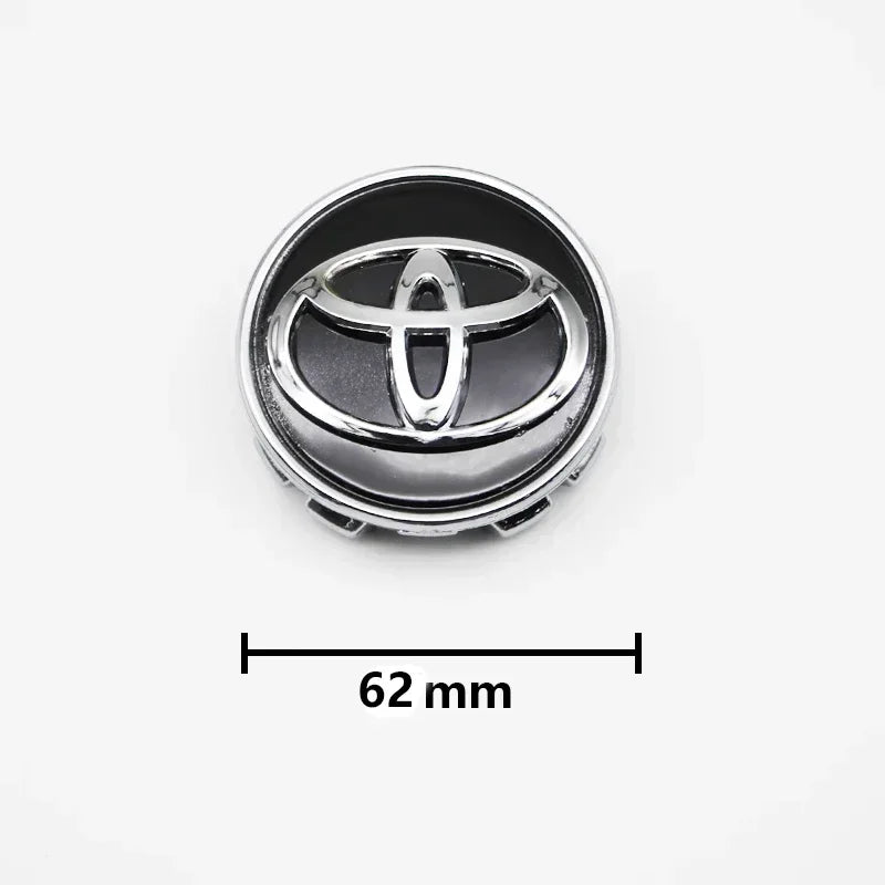 4pcs 57mm+62mm Car Tyre Wheel Center Hub Cap Badge For Toyota C-hr Prado Rav4 Yaris Hilux Prius Avensis Corolla Camry crown