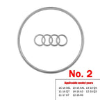 Audi Automobile Steering Wheel Logo Bright Frame Strip Electroplated Sticker Emblem For A3 A4 B8 8P B9 8V A5 A6 C7 A7 Q3 Q5 Q7