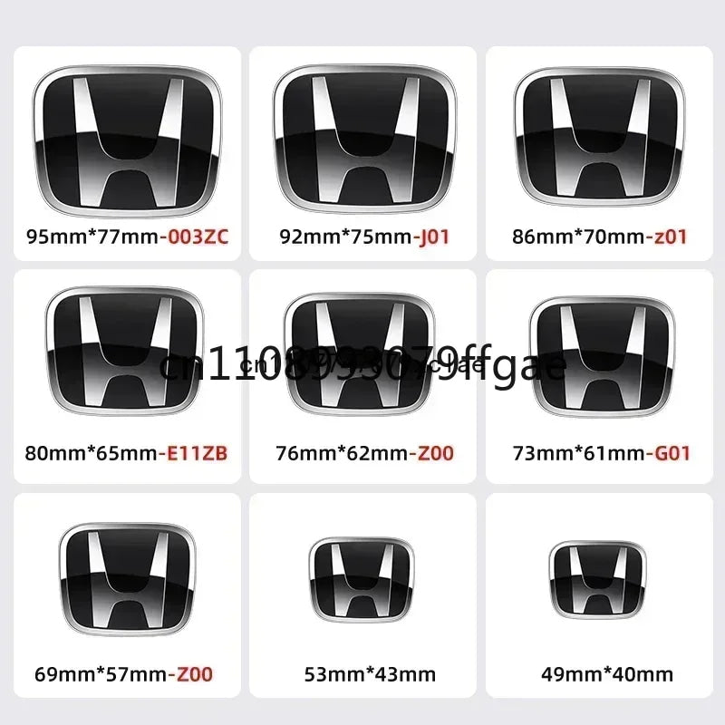 1pcs 3D H Custom Badge Decal for Honda Civic VEZEL CRV City Accord Fit Odyssey Car Hood Front Grill Rear Trunk H Logo Sticker