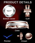 PINDU Watch New TOP Men Mechanical Watch Godfather Fashionable Classic Series 45.5MM Wristwatches Men M2791B