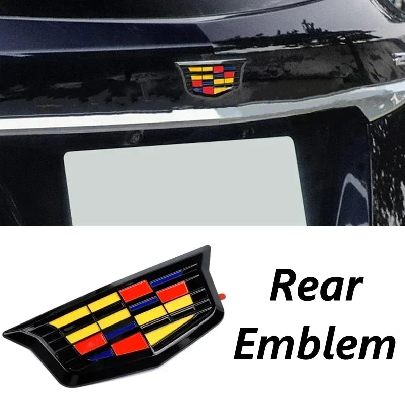Front Rear Emblem Steering Wheel Sticker Side Badge Logo Refit Replacement Accessories for Cadillac CT4 CT5 CT6 XT4 XT5 XT6