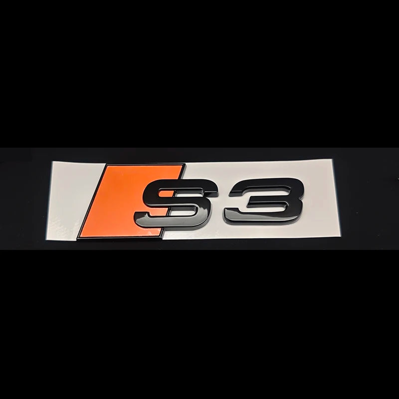 3D ABS Chrome Green Yellow Purple Blue Black Logo S3 Emblem Sticker Car Rear Trunk Badge For Audi S3 8V 8P 8L 8Y S 3 Accessories
